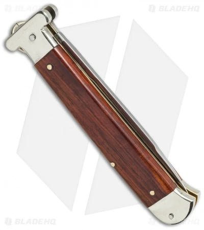 AGA Campolin Francese Ring Pull Automatic Knife Cocobolo (3.75" Satin Flat) 4 AGA Campolin Francese Ring Pull Automatic Knife Cocobolo (3.75" Satin Flat) - Image 2