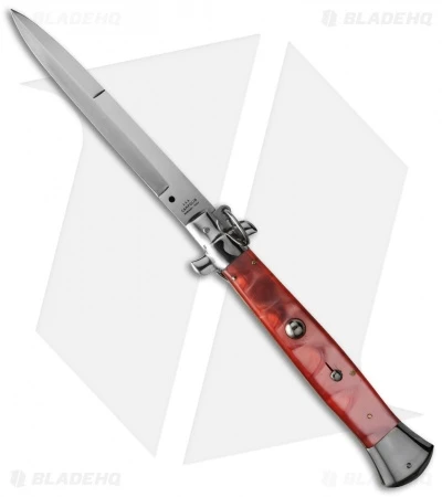 AGA Campolin 15" Ring Pull Automatic Italian Stiletto Pink (7" Satin Bayo) 2 AGA Campolin 15" Ring Pull Automatic Italian Stiletto Pink (7" Satin Bayo)
