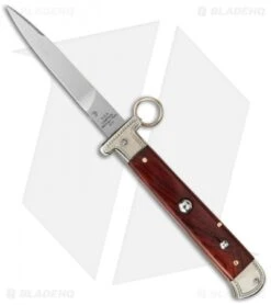 AGA Campolin 9" Francese Ring Pull Automatic Knife Cocobolo (3.7" Satin Flat)