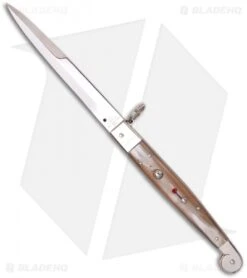 AGA Campolin 12" Sicilian Picklock Automatic Knife Honey Horn (5.5" Satin Bayo)