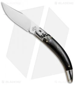 AGA Campolin Diana Lever Lock Automatic Knife Dark Horn (3.75" Satin)