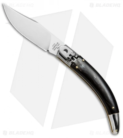 AGA Campolin Diana Lever Lock Automatic Knife Dark Horn (3.75" Satin) 3 AGA Campolin Diana Lever Lock Automatic Knife Dark Horn (3.75" Satin)