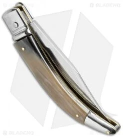 AGA Campolin Diana Lever Lock Automatic Knife Honey Horn (3.75" Satin) -AGA Campolin aga diana leverlock honey horn side cm