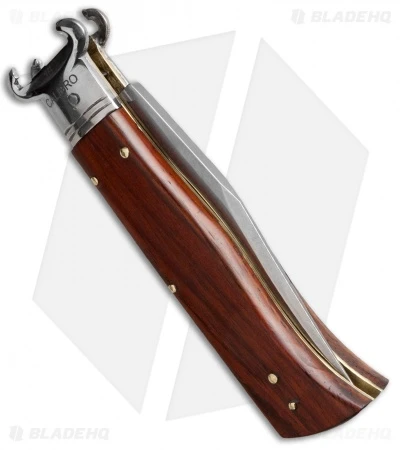 AGA Campolin 7.5" Calibro Humpback Automatic Knife Cocobolo (3.4" Satin) 4 AGA Campolin 7.5" Calibro Humpback Automatic Knife Cocobolo (3.4" Satin) - Image 2