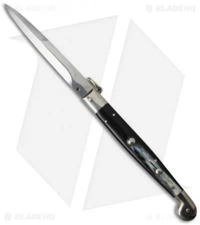 AGA Campolin 12" Sicilian Ring Pull Automatic Knife Dark Horn (5.5" Satin Bayo) 3 AGA Campolin 12" Sicilian Ring Pull Automatic Knife Dark Horn (5.5" Satin Bayo)