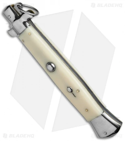 AGA Campolin 15" Ring Pull Automatic Italian Stiletto Sim Ivory (7" Satin Bayo) 4 AGA Campolin 15" Ring Pull Automatic Italian Stiletto Sim Ivory (7" Satin Bayo) - Image 2